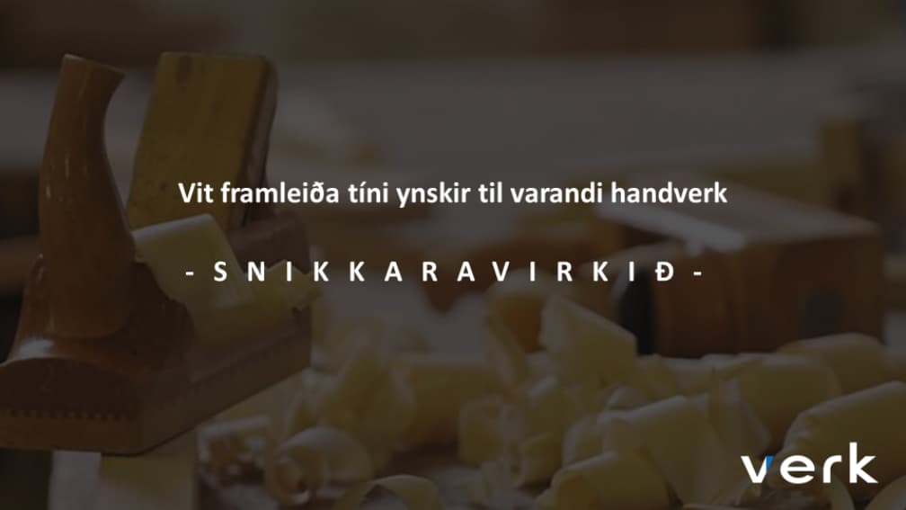 VERK - snikkaravirkið cover